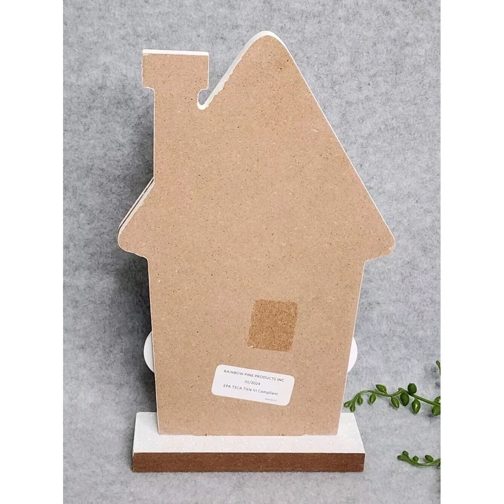 Gingerbread House Advent Calendar Candy Pastel Wood Countdown To Christmas 9.5